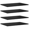 vidaXL Kirjahyllytasot 4 kpl korkeakiilto musta 60x40x1,5 cm lastulevy