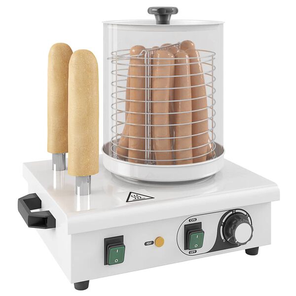 vidaXL Hot Dog -l&auml;mmitin 2 tankoa ruostumaton ter&auml;s 500 W