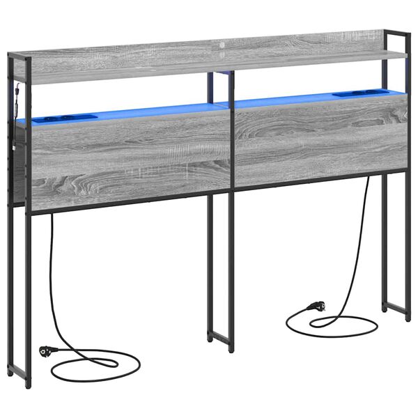 vidaXL S&auml;ilytysp&auml;&auml;ty hyllyll&auml; Harmaa sonoma 160 cm Tekninen puu