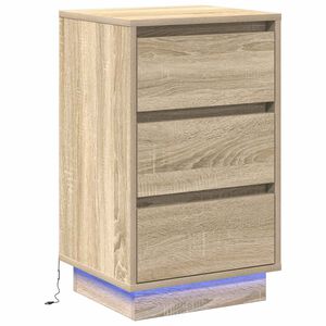 vidaXL Y&ouml;p&ouml;yt&auml;kaappi Sonoman tammi 39 x 34,5 x 65 cm Tekninen puu