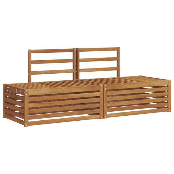 vidaXL Ulkosohvakokoelma 2 Kappale Luonnollinen 182,5 x 63 x 73 cm