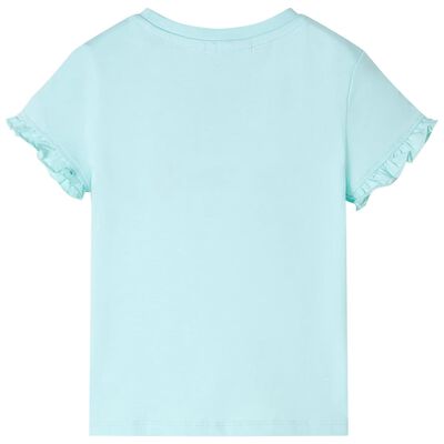 Lasten lyhythihainen T-paita vaalea vedenvihreä 92