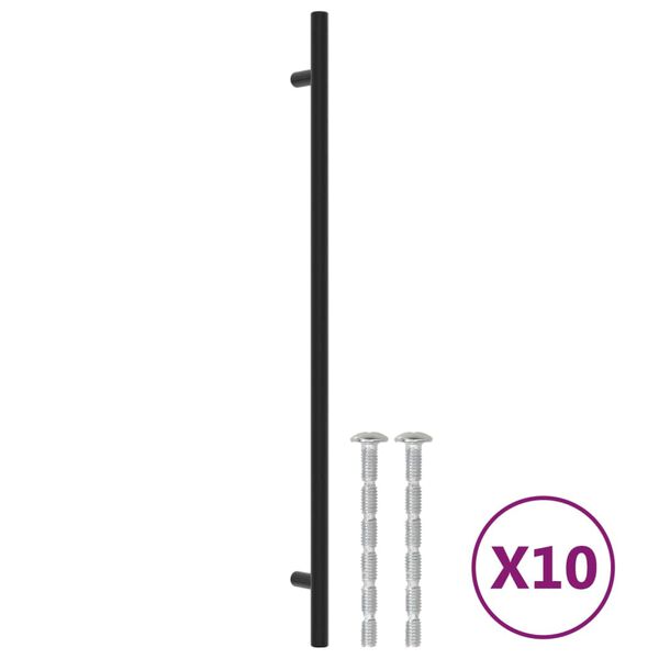 vidaXL Kaapin kahvat 10 kpl musta 320 mm ruostumaton ter&auml;s