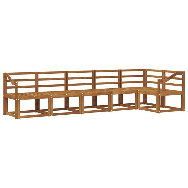 vidaXL Ulkosohvakokoelma 6 pcs Luonnollinen Tihe&auml; akasiapuu