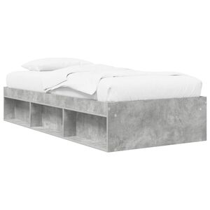 vidaXL S&auml;nkykehys varastolla Betoninharmaa 80 x 200 cm Tekninen puu