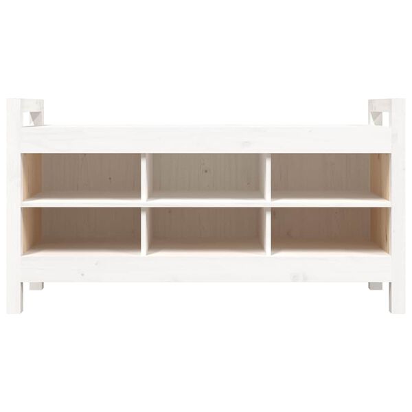 vidaXL Eteisen penkki valkoinen 110x40x60 cm t&auml;ysi m&auml;nty