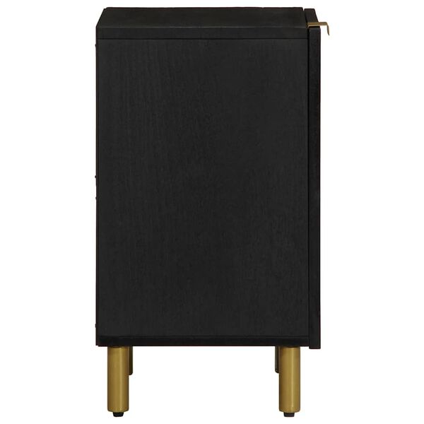 vidaXL Kylpyhuonekaappi musta 38x33x58 cm tekninen puu