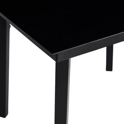 vidaXL Puutarhan ruokapöytä musta 200x100x74 cm teräs ja lasi