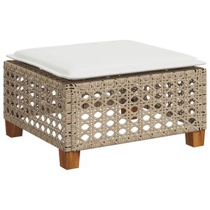 vidaXL Puutarhajakkara tyynyill&auml; beige 63,5x56x32 cm polyrottinki