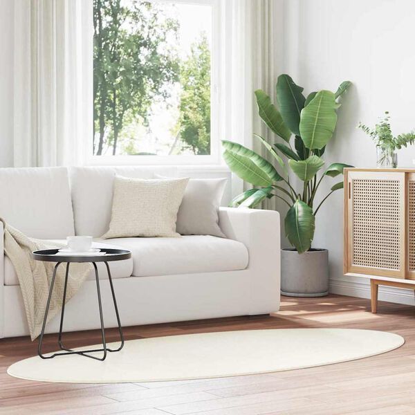 vidaXL Alue matot Ovaali HUARTE Kerma 120 x 170 cm 100% polyesteri