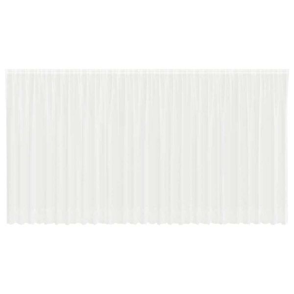 vidaXL Verkkoverho verhoilla Kukallinen Valkoinen 240x750cm Polyesteri