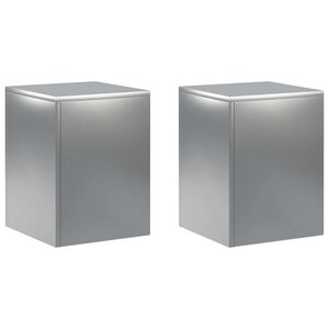 vidaXL Kasviteline 2 pcs Hopea 30 x 30 x 40 cm Ruostumaton ter&auml;s