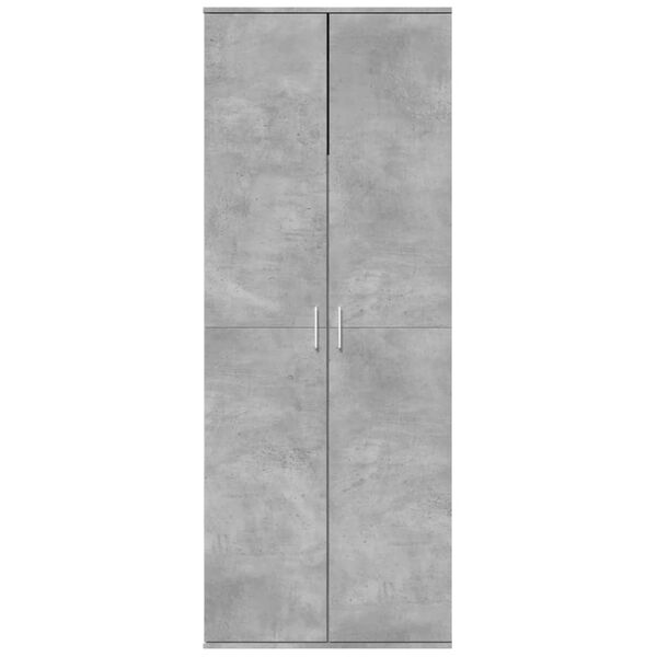 vidaXL Kaappi betoninharmaa 70x35x180 cm tekninen puu