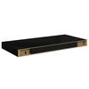 vidaXL Kelluvat sein&auml;hyllyt 4 kpl korkeakiilto musta 50x23x3,8 cm MDF