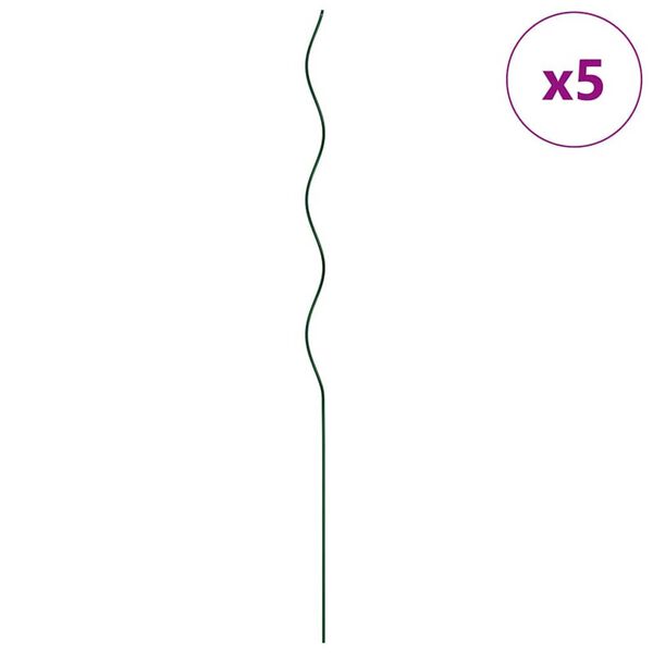 vidaXL Kasvituki 5 pcs Vihre&auml; 110 x 0.6 x 0.6 cm Ter&auml;s