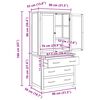 vidaXL Varastokalustesarja laatikon kanssa ovella Ruskea Tekninen puu
