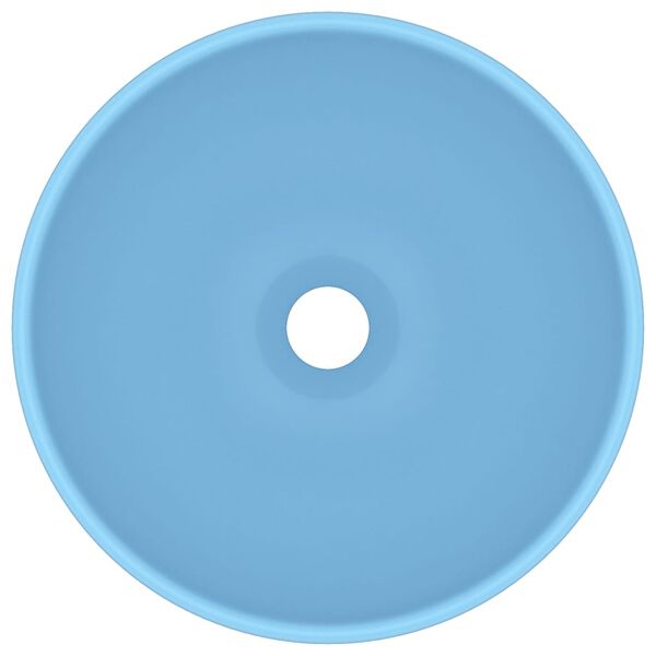 vidaXL Ylellinen pesuallas py&ouml;re&auml; matta vaaleansin. 32,5x14 cm keraami