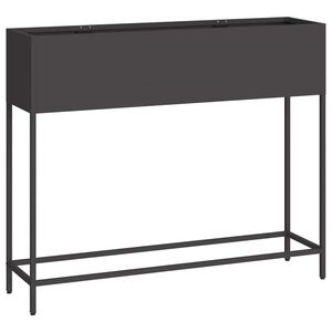 vidaXL Kohotettu puutarhakasvi Musta 100 x 26 x 82 cm Ter&auml;s