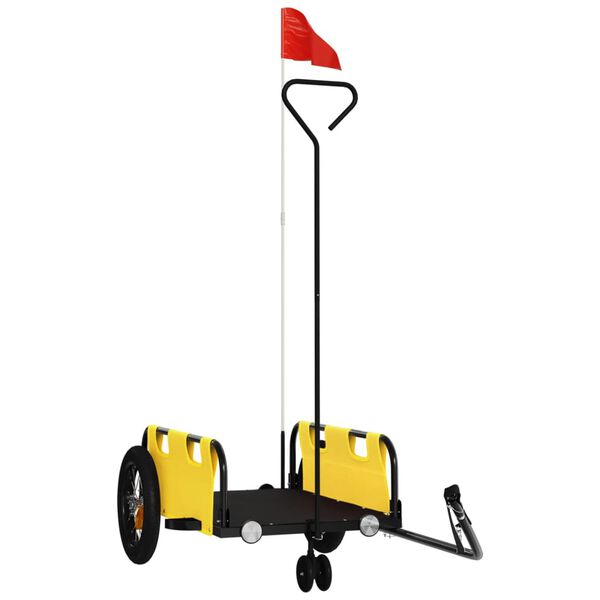 vidaXL Per&auml;k&auml;rry polkupy&ouml;r&auml;&auml;n keltainen Oxford kangas ja rauta