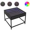 vidaXL sohvap&ouml;yt&auml; Infinity LED-valoilla musta 50x50x41 cm