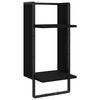 vidaXL 6-osainen Seinähyllysarja tangoilla musta tekninen puu