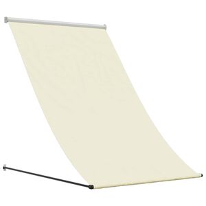 vidaXL Sis&auml;&auml;nkelattava markiisi kerma 100x150 cm kangas ja ter&auml;s