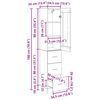 vidaXL Korkea kaappi Vanha Puu 34,5 x 34 x 180 cm Tekninen puu