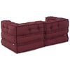 vidaXL Modulaarinen sohva 2 pcs Burgundy 140 x 70 x 56 cm kangas