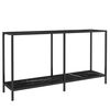 vidaXL Konsolip&ouml;yt&auml; musta 140x35x75,5 cm karkaistu lasi