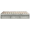 vidaXL Sängynrunko betoninharmaa 150x200 cm King Size