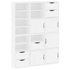 vidaXL Sivukaapit 6 kpl ODDA, valkoinen, 40x24x79 cm massiivipuu m&auml;nty