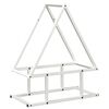 vidaXL Polttopuuteline valkoinen 50x25x60 cm kylm&auml;valssattua ter&auml;st&auml;