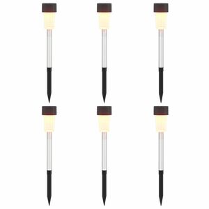 vidaXL 6 pcs L&auml;mpim&auml;n Valkoinen 29,5 cm Ruostumaton ter&auml;s
