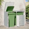 vidaXL Wheelie Bin S&auml;ilytys Double Bins Harmaa 144x81x113 cm Ter&auml;s