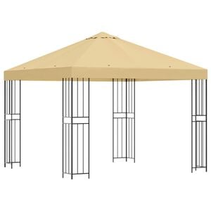 vidaXL Huvimaja 3 x 3 m Kerma Polyesteri ja ter&auml;s 190 gsm