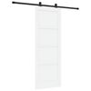 vidaXL Liukuovi 78 x 211 cm Tekninen puu Valkoinen ja musta