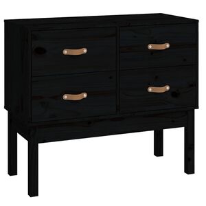vidaXL Konsolikaappi musta 90x40x78 cm t&auml;ysi m&auml;nty