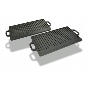 vidaXL K&auml;nnett&auml;v&auml; valurauta grillilevy 2 kpl 38x23 cm