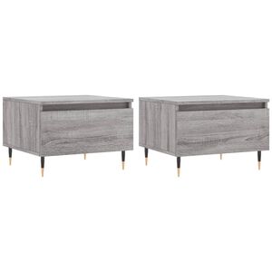 vidaXL Sohvap&ouml;yd&auml;t 2 kpl harmaa Sonoma 50x46x35 cm tekninen puu