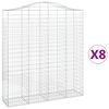 vidaXL Kaarevat kivikorit 8 kpl 200x50x220/240 cm galvanoitu rauta
