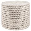 vidaXL Juuttinaru 12 mm valkoinen 100% Tossa juutti