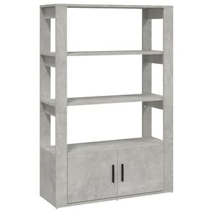 vidaXL Senkki betoninharmaa 80x30x119,5 cm tekninen puu
