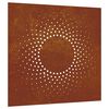 vidaXL Puutarhasein&auml;koriste 55x55 cm corten ter&auml;s aurinkokuvio