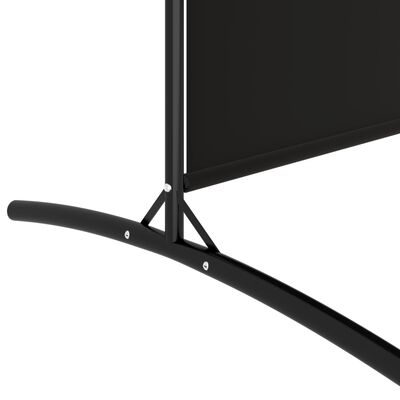 vidaXL 4-paneelinen Tilanjakaja musta 698x180 cm kangas