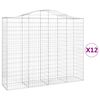 vidaXL Kaarevat kivikorit 12 kpl 200x50x160/180 cm galvanoitu rauta