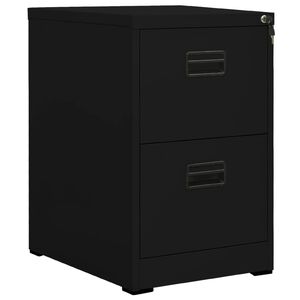 vidaXL Arkistokaappi musta 46x62x72,5 cm ter&auml;s