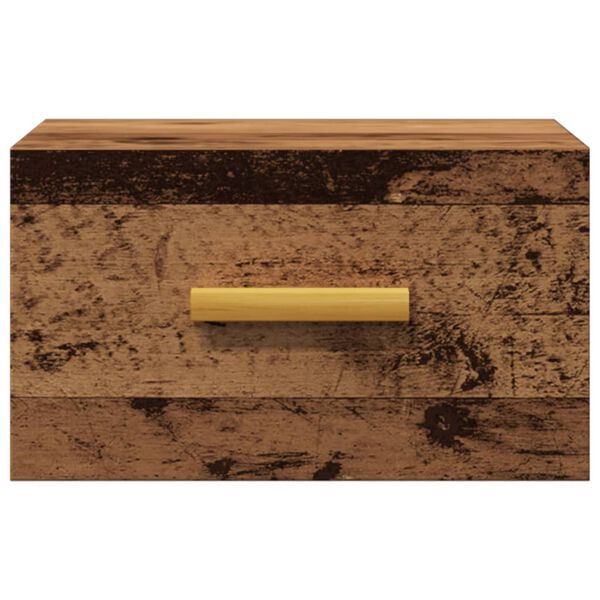 vidaXL Sein&auml;kiinnitett&auml;v&auml;t y&ouml;p&ouml;yd&auml;t 2 kpl vanha puu 35x35x20 cm