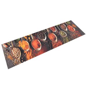 vidaXL Keitti&ouml;n pest&auml;v&auml; matto lusikka ja mausteet 45x150 cm sametti