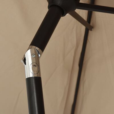 vidaXL Aurinkovarjo metallirunko 300 cm harmaanruskea