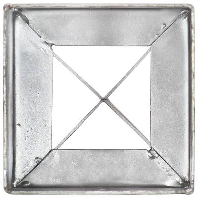 vidaXL Maapiikit 12 kpl hopea 10x10x76 cm galvanoitu teräs